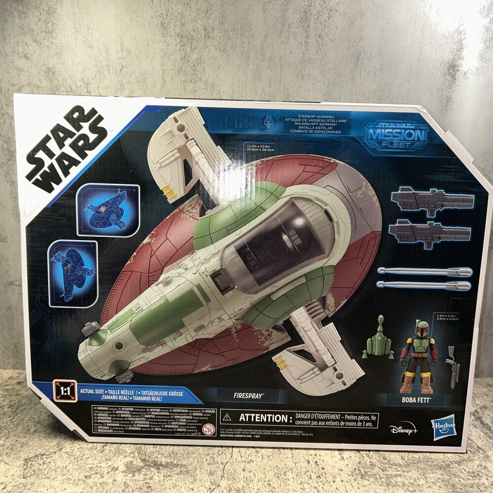 Star Wars Mission Fleet FIRESPRAY Boba Fett Starship Vehicle Disney Hasbro